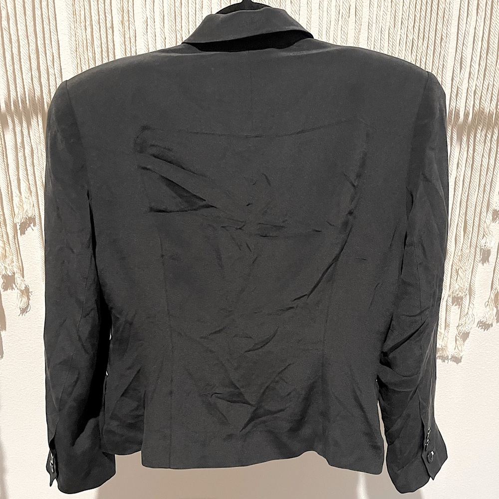 Vintage Dué Per Dué 100% Silk Blazer Suit Jacket Size 12 - Picture 2 of 7
